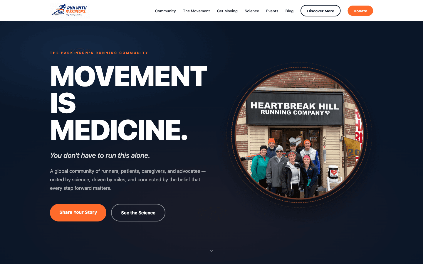 Run with Parkinson's website